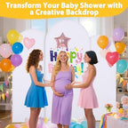 Arch Backdrop Stand and Cover Set of 3, 7.2ft 6.6ft 6ft Metal Arch Backdrop Stand with Spandex White Back Drop Covers Balloon Arch Kits, Gold Arch Stand Frame for Wedding Birthday Party Baby Shower - Image 7