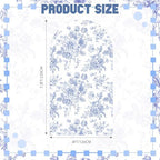 Tegeme Floral Arch Cover 7.2ft Blue Stretchy Spandex for Wedding - Image 2