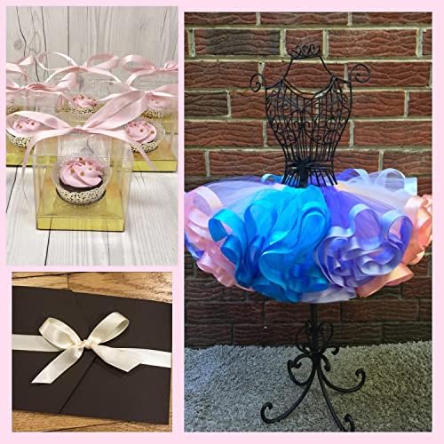 Morex Ribbon Double Face Satin Ribbon 1/8" X 500 YD Powder Pink Ribbon for Gift Wrapping, Birthday Gift Cards, Satin Dress for Women, Silk Ribbons for Crafts, Wedding Gifts for Couple - Image 2