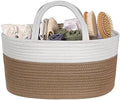 Natemia Diaper Caddy Organizer - Portable Rope Handles & 3 Compartments for Baby Items - Storage Basket for Newborn Essentials - Fits Spectra Breast Pump & Accessories - Registry Must Have (Beige) by Natemia