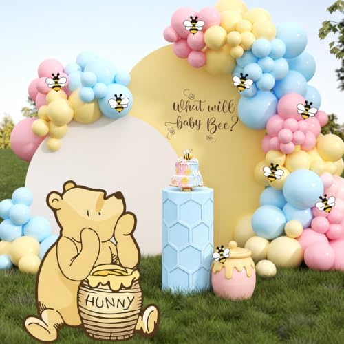 Classic Winnie Bear Gender Reveal Decorations Cutout Large 27.5Inch by Lopeastar