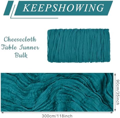 6 Pack Cheesecloth Table Runner 10Ft Christmas Gauze Boho Table Runners for Wedding Decor Bridal Shower Decorations(35" x 120") - Image 2