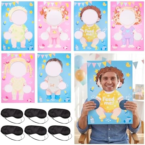 6 Set Baby Shower Game Party Favors, Recuerdos para Baby Shower by Unknown