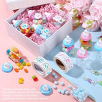 Tondiamo 48 Pcs Blue Pink Baby Shower Mini Bottle Favors 1. 5 x 3. 5 Inch Baby Shower Candy Jar Mini Milk Bottle Party Favor Fillable Gift Boxes for Birthday Party Decorations - Image 4