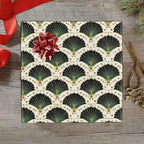 pnyoin Merry Christmas Wrapping Paper Roll,Elegant Fan Art Green Gift Wrap Perfect for Xmas,Birthday,Weddings, Brides, Holidays, Baby Showers，58 x 23 inches,5 Roll - Image 4