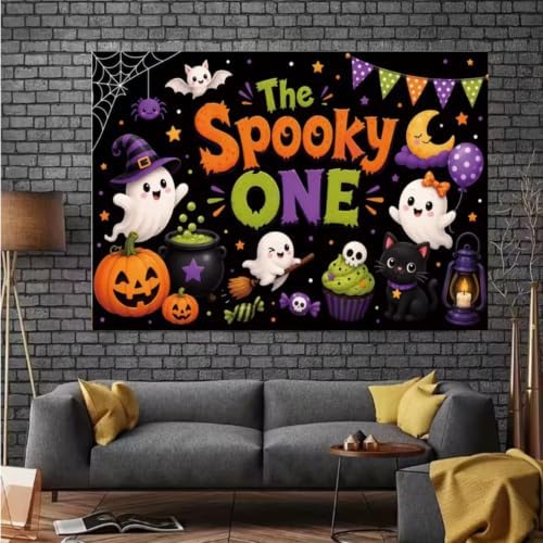 Cartoon Music Ghost Halloween Festival Party Background 8x6 FT - Image 2