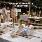 Prerolled Disposable Bamboo Cutlery Set – 50 Pack Pre Wrapped Silverware and Napkin Bundle with Forks, Knives, Spoons for Parties, Weddings, Events, and BBQ (Natural - Beige String) - Image 4