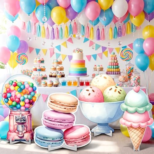 Honoson 4 Pcs Large 32" Candyland Cardboard Cutouts Candy Party Decorations - Image 6