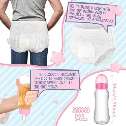 Chicingyou 8 Sets Bottle Chug Baby Shower Games, Stylish Style, Pink - Image 4