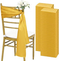 fani 60 PCS Satin Chair Sashes, 7x78 Inch, Gold by fani