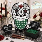 Gothic Wedding Guest Book Alternative, Halloween Skull Keepsake - Image 4