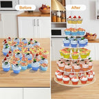 6 Tier Cupcake Stand Clear Acrylic Cupcake Tower for 60 Cupcakes - Image 6
