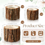 12 Pcs Wooden Vase for Centerpieces Wedding Flower, L+m+s - Image 2