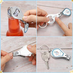 Minatee 50Set Baby Shower Bottle Openers Nail Clipper for Guest, Elephant - Image 3
