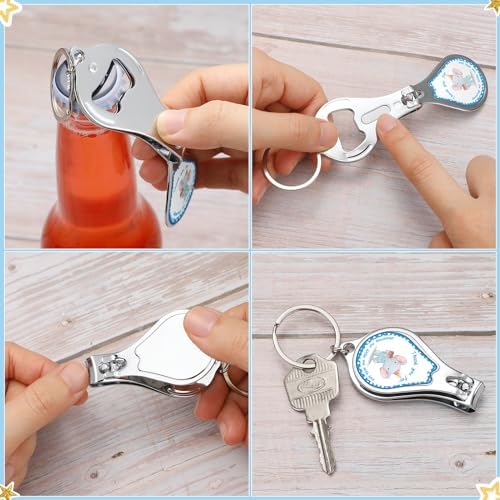 Minatee 50Set Baby Shower Bottle Openers Nail Clipper for Guest, Elephant - Image 3