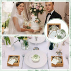 Teenyyou 80 Pack Wedding Favors for Guests Small Ceramic Bowls Bulk Gifts Set 3.3 Inch Sage Green Verdure Design Mini Dipping Bowl Sauce Dish with Cards Box for Party Shower Favor Souvenir - Image 7