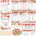 Funnymoom 426 Pcs Strawberry Baby Shower Games Set, 8 Games with Bingo by Funnymoom