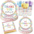 Pickmesh 400 Pcs Thank You Party Plates and Napkin Decoration Serve 50 by Pickmesh