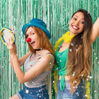 20 Pack Foil Curtain Backdrop Green Metallic Tinsel Foil Fringe Curtains Photo Booth Props for Birthday Wedding Engagement Baby Shower Bachelorette Christmas Holiday Celebration Party Decorations - Image 5