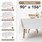 Fitable 6 Pack White Table Cloths 90x156 Inch for 8 Foot Rectangle Tables - Image 4