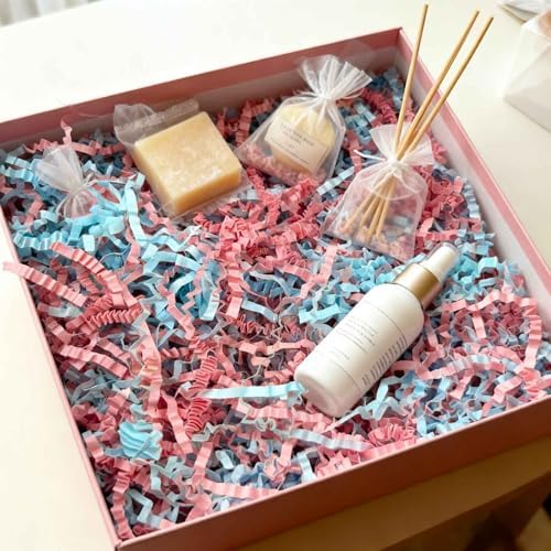 10LB Pink Blue Crinkle Cut Paper Shred Filler, Crinkle Paper Shreds - Image 3