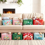 CHENGU 8 Pack Large Gifts Baskets Empty Collapsible Holiday Storage Bin - Image 4