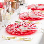 72 Pack Red Plastic Plates, 10" Disposable Wave Edge Dinner Plates - Image 6