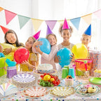 144 Pcs 48 Guests Pastel Striped Party Plates and Napkin Scalloped - Image 6