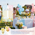 Yousoontic Bee Gender Reveal Voting Board with Easel Display Stand Voting What Will Baby Bee Gender Reveal Decorations Decorations for Boy or Girl Party Supplies - Image 5