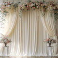 20x10FT Ivory Backdrop Curtains for Wedding Parties, Wrinkle Free Photo Backdrop Curtains for Wedding Birthday Party Baby Shower, Fabric Drape with Rod Pockets 5ft x 10ft, 4 Panels by Unknown