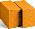 Linen-Feel Orange Paper Napkins - Decortive Cloth-Like Disposable Dinner Napkins - Soft And Absorbent Napkins for Thanksgiving, Party, Wedding, Bathroom Or Any Occasion. (Pack of 100) - Image 5
