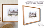 Wedding Guest Book Alternative, Canvas Wrap Alternative Guest Book Wedding Venue Watercolor Art - Personalized Sign with Frame Options - Image 3