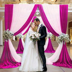 10 x 7 Feet Rose Red Backdrop Curtain for Partie, Background Curtains for Photoshoot, Birthday, Wedding, Halloween, Thanksgiving, Christmas Day, New Year Party Decorations 5Ft x 7Ft, 2 Panels - Image 5