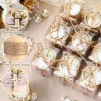 MTLEE 16 Pack Wooden Tealight Candle Holder Kit Guest Gifts, Cute - Image 3