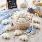 Moukeren 36 Pcs a Little Piece of Heaven Baby Shower Cloud Decorations Felt Fake Cloud Centerpieces for Tables Mini Artificial Clouds Decor for Baby Shower Nursery Room Decor - Image 5