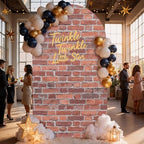 Red Brick Arch Backdrop Cover, 7.2FT x 4FT, for Birthday and Baby Shower - Image 2
