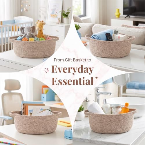8 Pack Small Woven Gift Baskets Empty to Fill, Cute Gift Basket - Image 6