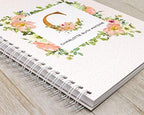 Personalized Baby Journal - Hardcover First Year Album Customized with Baby’s Name & Initial - Prompted Baby Memory Book (Watercolor Floral Initial) - Image 2