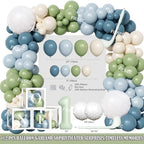 Hole in One Birthday Decorations, 133 PCs Golf First Party Supplies Boy 1st Birthday Decor Set with Balloons Chair and Photo Banners Backdrop Tablecloth Cake Cupcake Toppers Boxes Cutout Crown - Image 3
