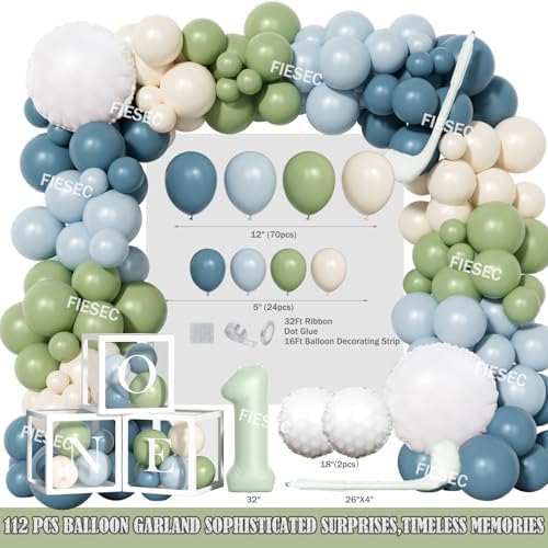 Hole in One Birthday Decorations, 133 PCs Golf First Party Supplies Boy 1st Birthday Decor Set with Balloons Chair and Photo Banners Backdrop Tablecloth Cake Cupcake Toppers Boxes Cutout Crown - Image 3