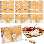 Patelai 12 Set Bridal Shower Game Prize Heart Cheese Board, Bamboo Color by Patelai