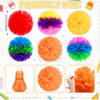 Tinlade 6 Pcs 14 Inch Classroom Party Decoration Pom Pom Supplies,Gradient - Image 2