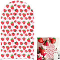 Pink Strawberry Stretchy Arch Cover Backdrop Photo Booth Background Birthday Baby Shower Baptism Party Decoration Curved Top Frame Spandex (GX-2667,7.2x4ft) by Unknown