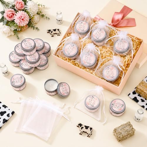 Conelist 24 Sets Cow Baby Shower Candle Favors for Guests - Image 2