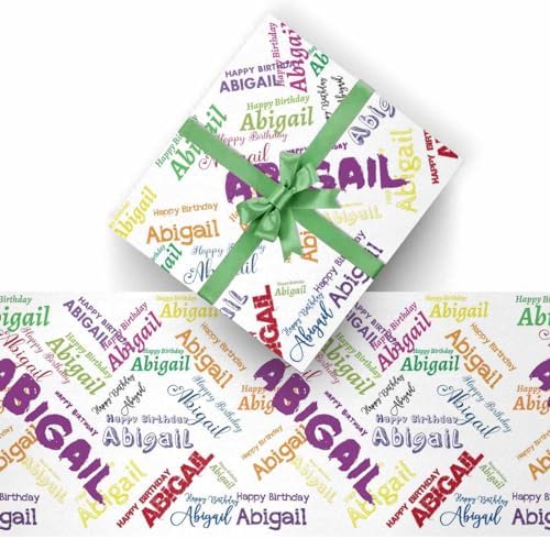 AOFUN Personalized Wrapping Paper - Cute Gifts For Best Friends, Custom Gift Wrapping Paper 3 Rolls 58" x 23" - Image 2