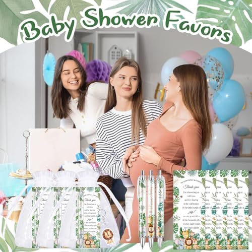 145Pcs Safari Baby Shower Favors Jungle Animals Ballpoint Pens - Image 5