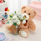 Sliner 6 Sets White Bear Baby Shower Centerpieces Gender Reveal Decorations - Image 2