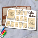 Personalized My First Year Photo Frame | 12 Months Picture Frame For Baby First Year | Displays Two 4x6 Photo and Eleven 2x3 Pictures | Birthday Party Decor Newborn Memory Keepsake, Style MP1 - Image 3