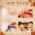 VIHOSE 12 Pcs Large Fall Flower Paper Lanterns Decorations, 15.7 Inch - Image 3