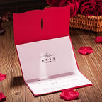 Hosmsua 50pcs Red Laser Cut Lace Flora Invitations Cards with Gold Butterfly and Envelopes for Bridal Shower Wedding Quinceañera Invitation - Image 5